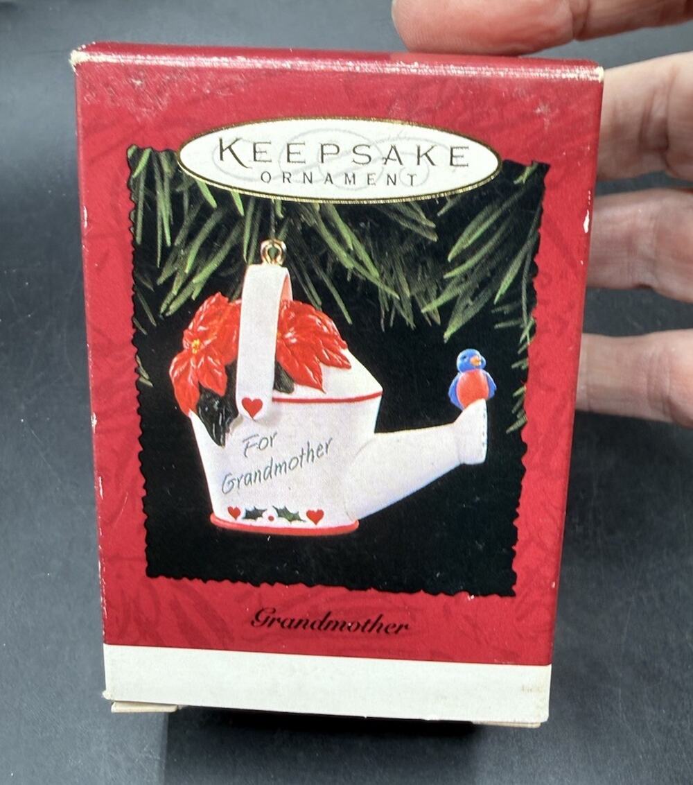 Hallmark Keepsake 1995 Grandmother Watering Can Christmas Ornament MIB -31D
